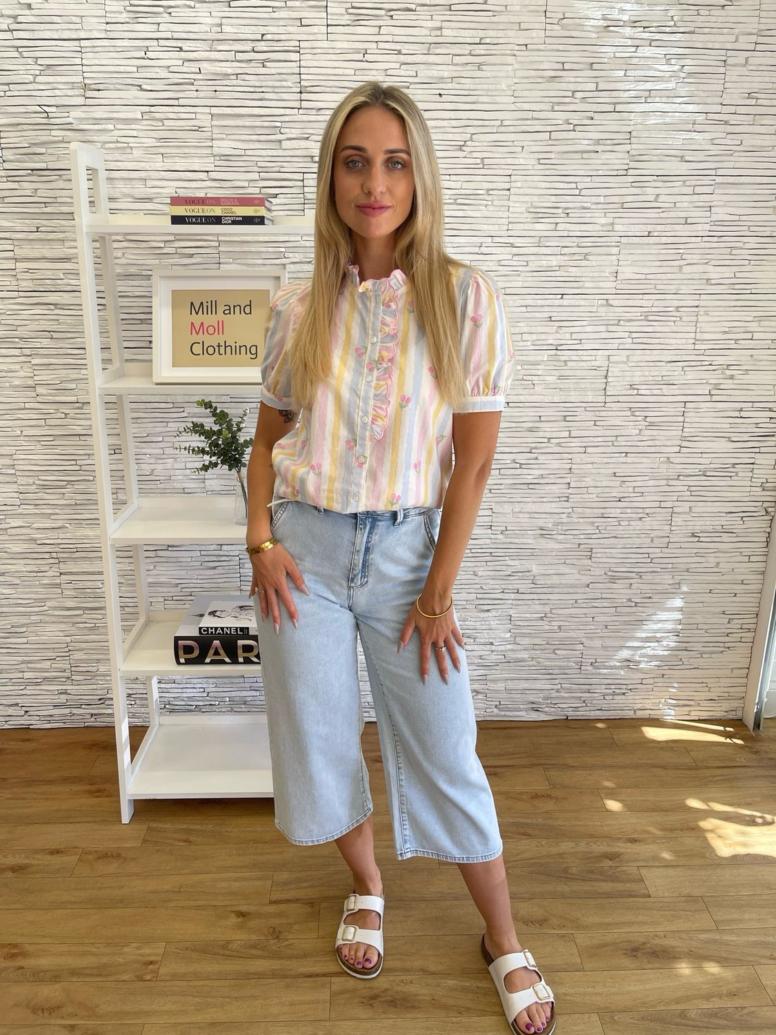 The Stella Blouse In Candy Stripe