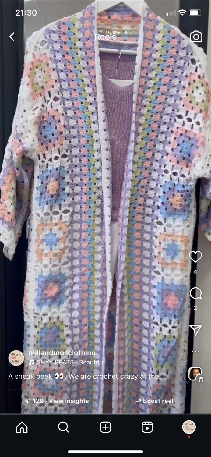 Pastel Patterned Crochet Cardi