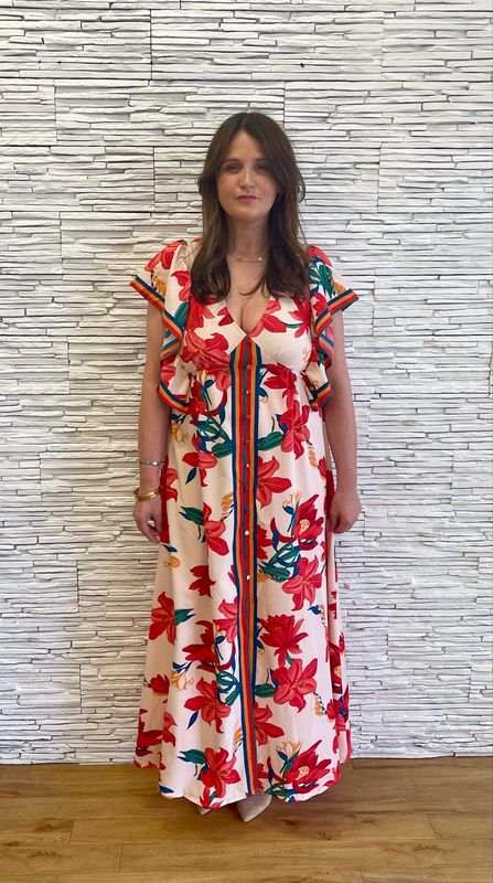 The Red Tiger Lily Maxi Dress