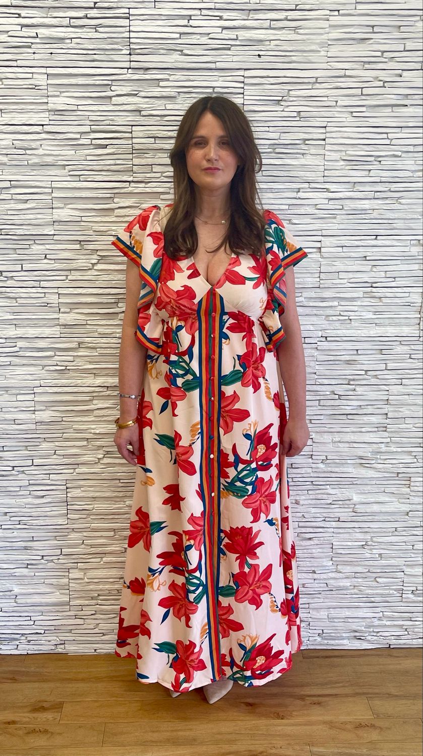 The Red Tiger Lily Maxi Dress