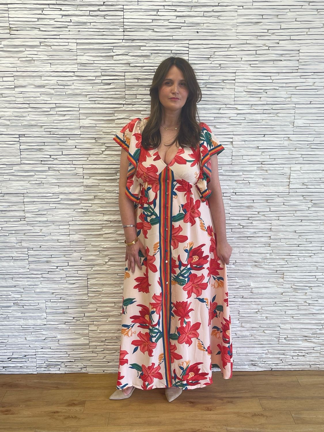 The Red Tiger Lily Maxi Dress