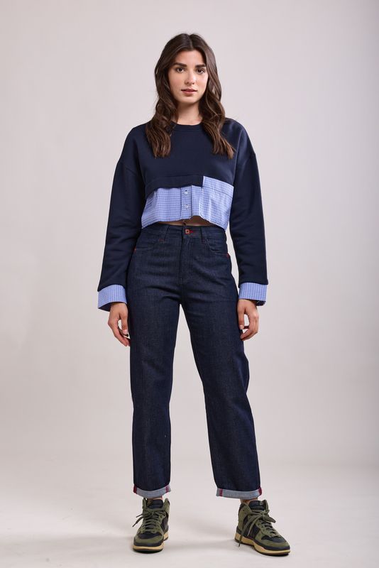 Toxik Mom/Boyfriend Jean in Dark Indigo