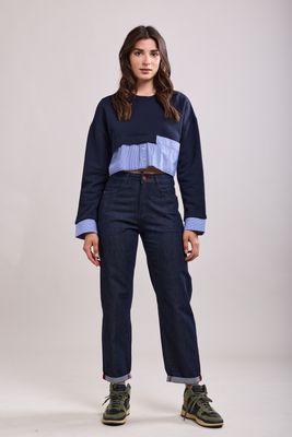 Toxik Mom/Boyfriend Jean in Dark Indigo