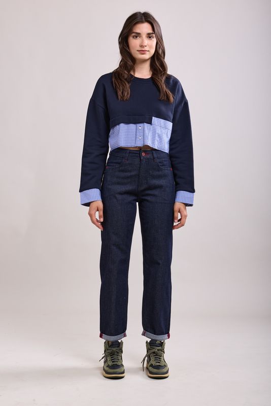 Toxik Mom/Boyfriend Jean in Dark Indigo