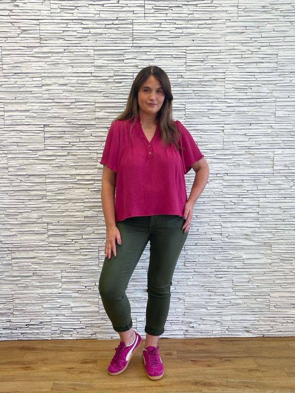 The Millie Blouse In Magenta