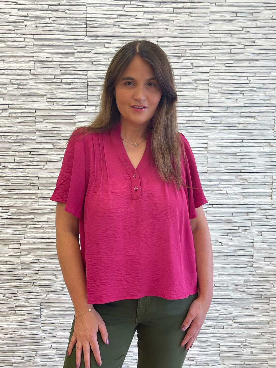 The Millie Blouse In Magneta