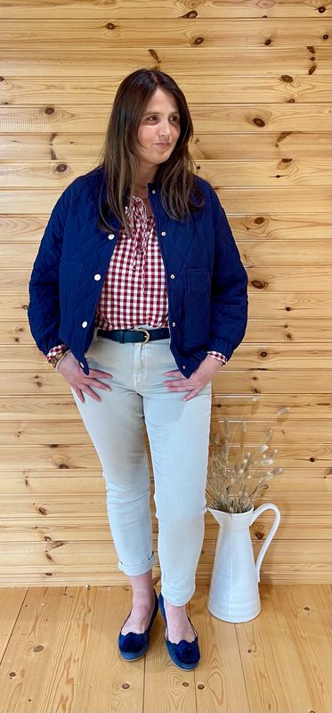 The Jessie Bomber Jacket In French Navy