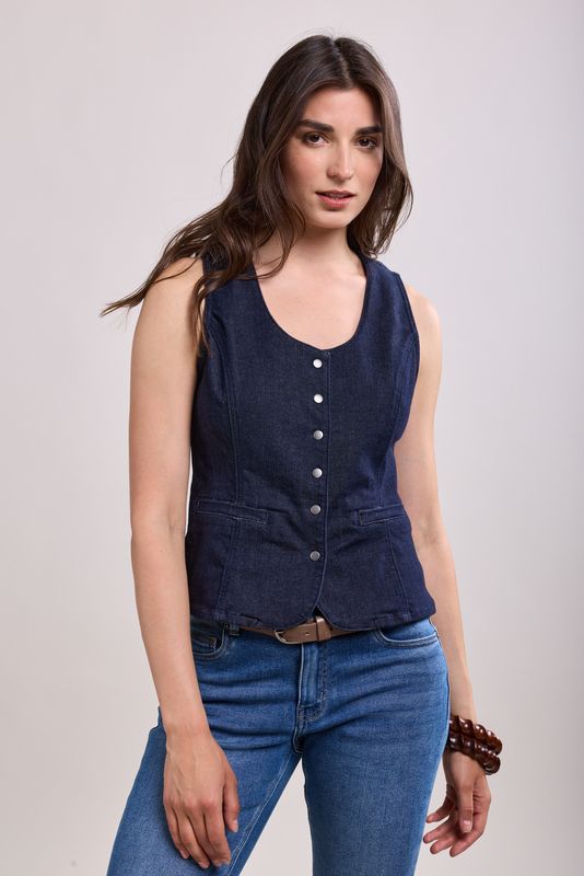 Ashley Indigo Toxik Waistcoat