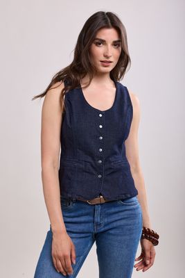 Ashley Indigo Toxik Waistcoat