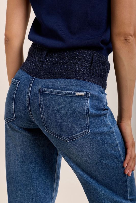 Toxik Tweed and Denim Straight Leg Jean