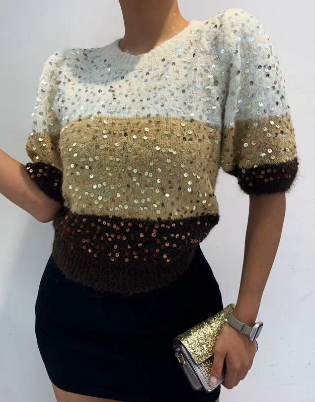 The Avery Knit Top In Chocolate