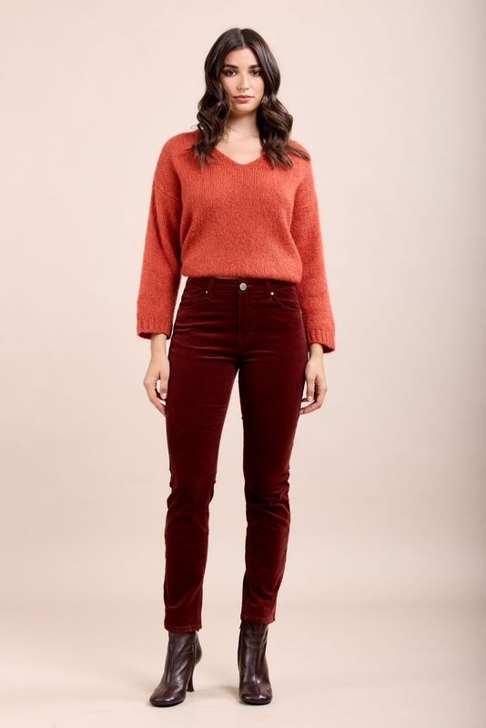 Toxik Push Up Cord In Burgundy