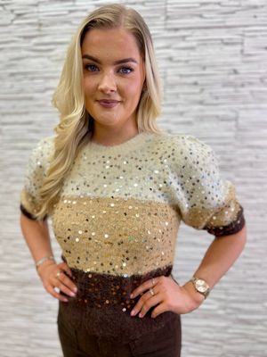 The Avery Knit Top In Chocolate