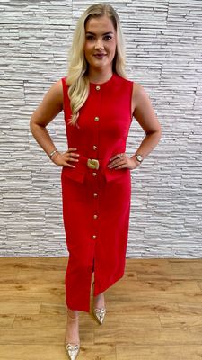 The Audrey Dress In Red