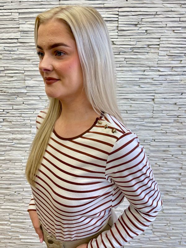 The Lana Nautical Top In Chocolate
