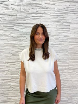 The Riley Embellished Top In Off White