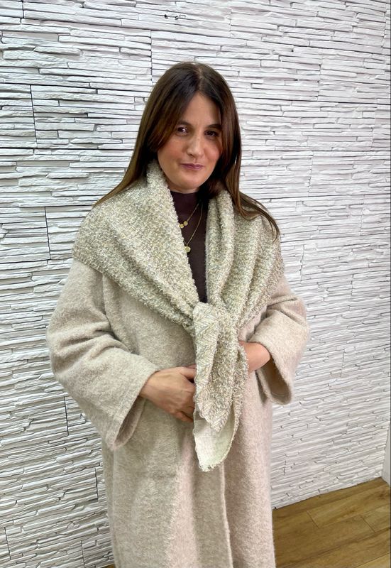 The Cream Boucle Shawl