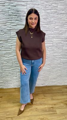 The Shelby Top In Chocolate Brown