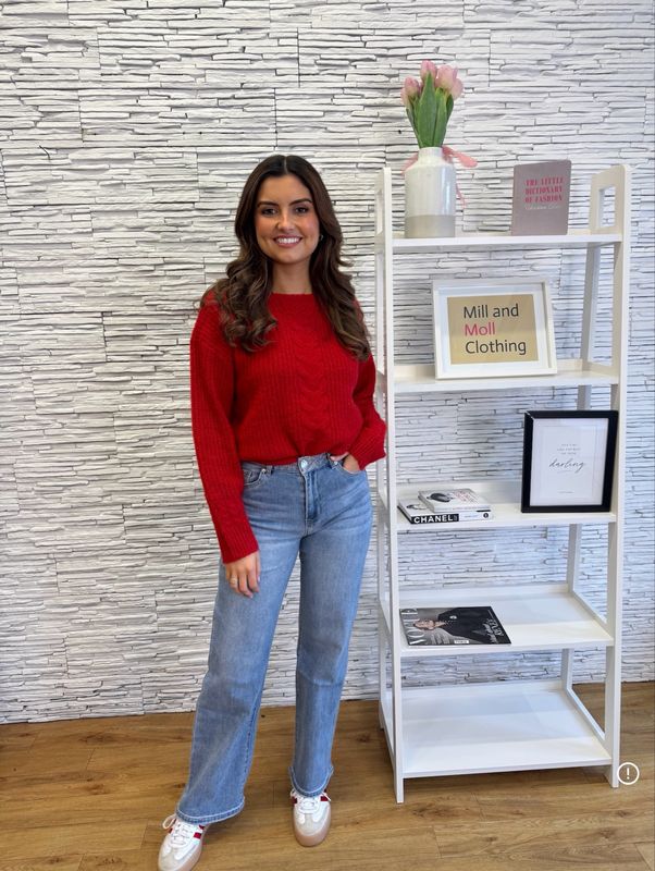 The Scarlet Red Cable Knit Jumper