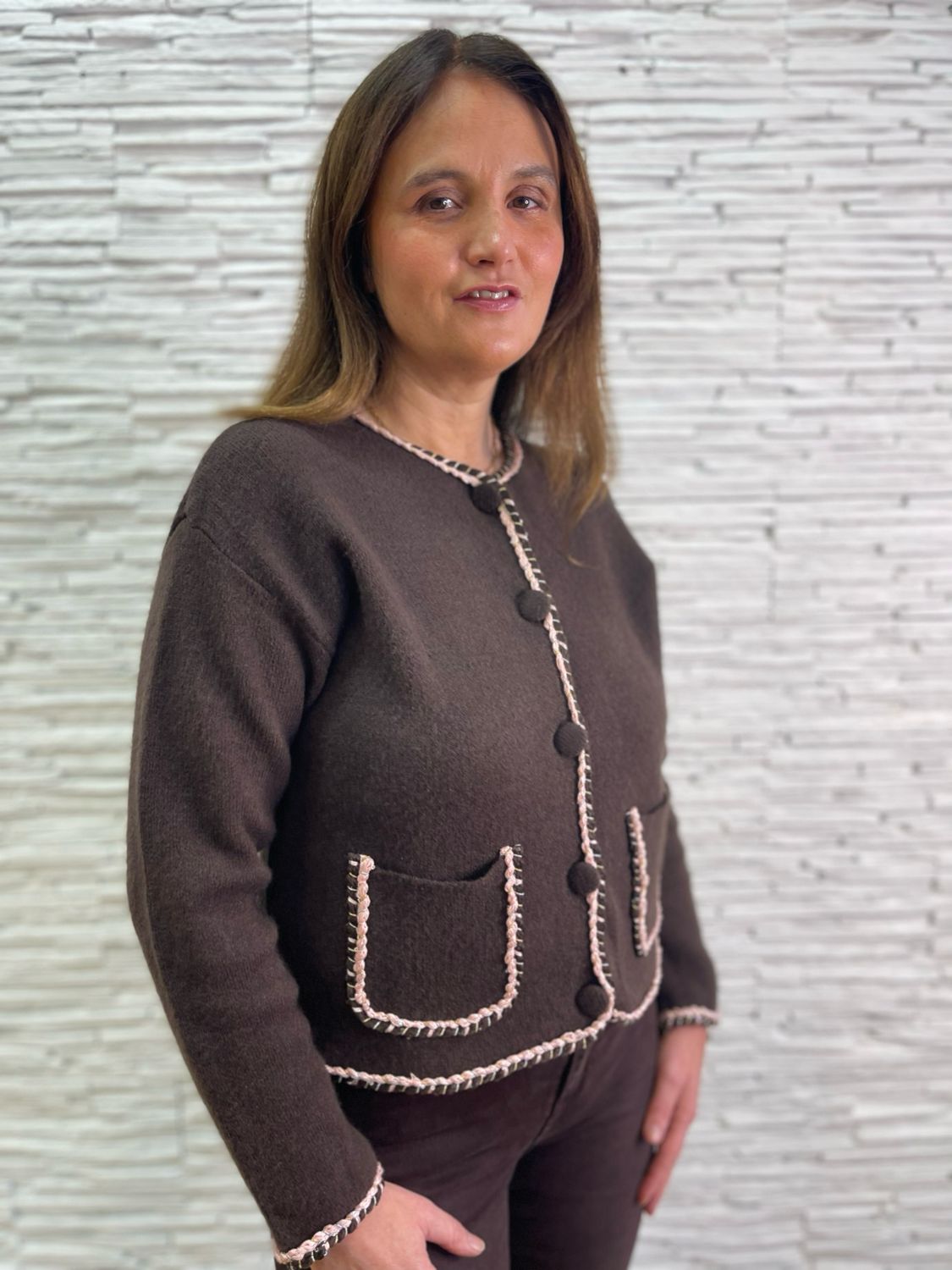 The Chrishell Inspired Cardigan In Chocolate