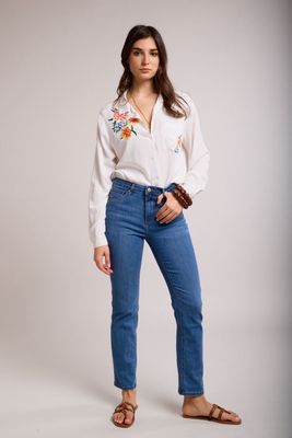 Toxik Push Up Straight Leg Jean In Blue