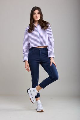 Toxik Boyfriend Jeans In Navy Blue