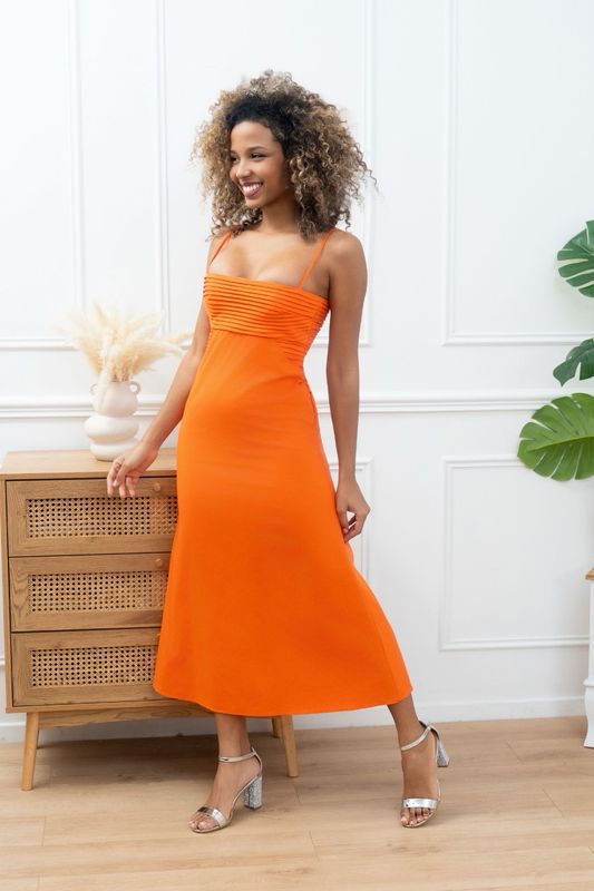 Dolce Vita Dress with Pockets in Burnt Orange