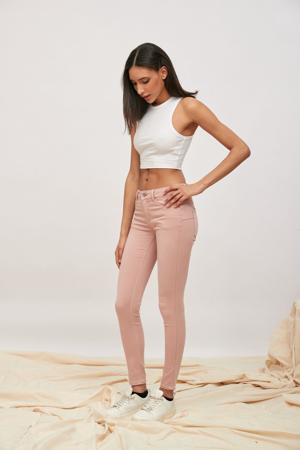 Toxik Push Up Skinny Jeans In Dusky Pink
