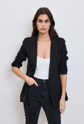 The Mia Boyfriend Jacket In Black