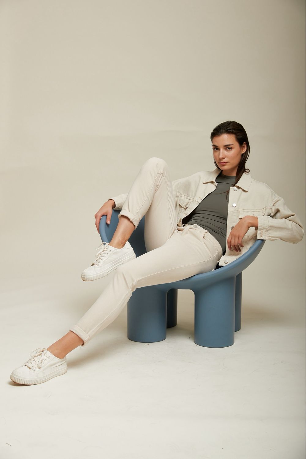 Toxik Boyfriend Jeans In Beige