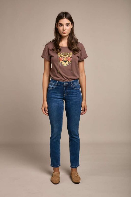 Toxik Push Up Straight Leg Jean In Denim Blue