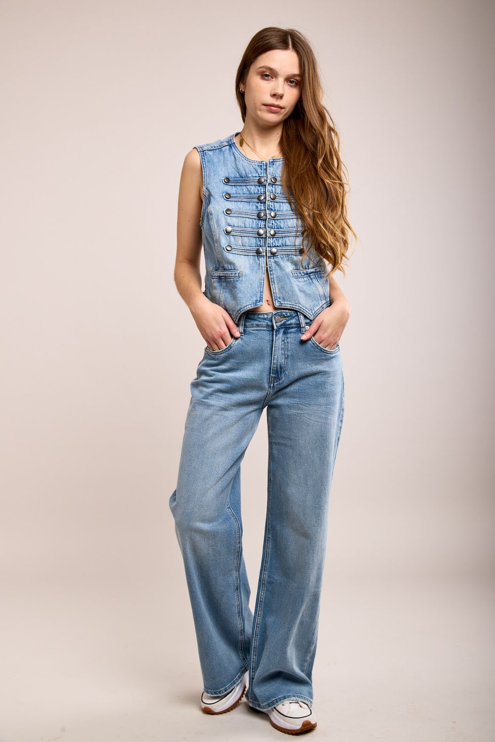 Toxik Mid Rise Light Wash Flare