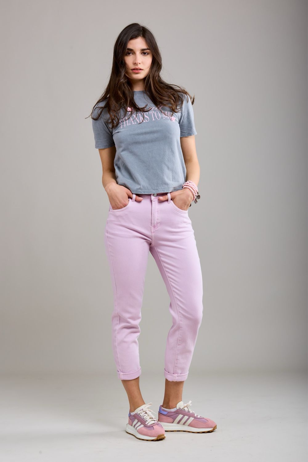 Toxik Boyfriend Jeans In Lilac