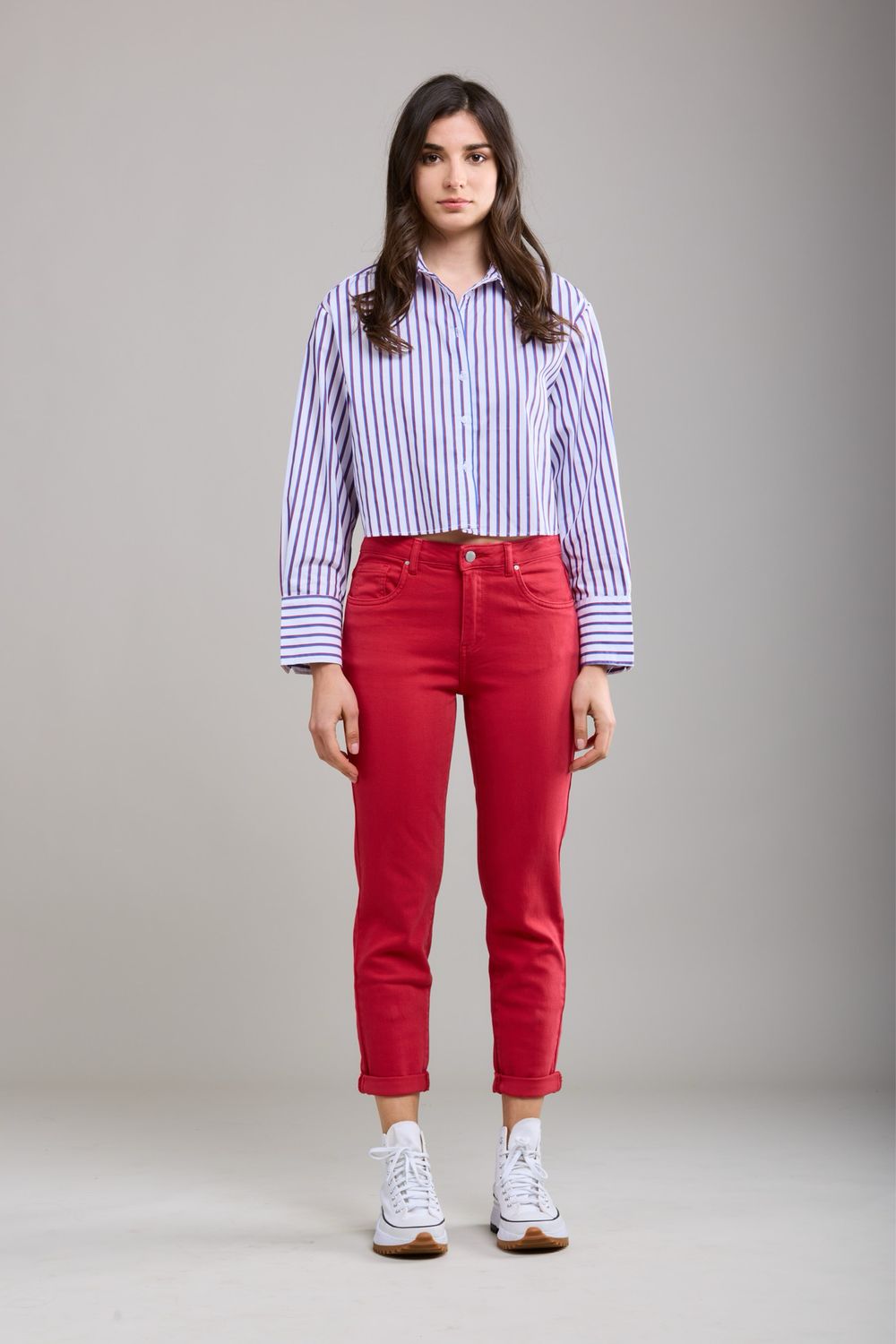 Toxik Boyfriend Jeans In Red