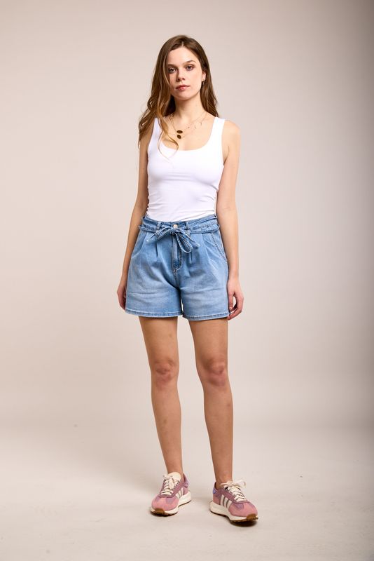 Toxik Denim Short With Tie Belt
