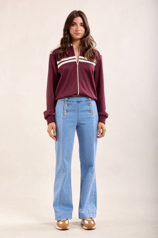 Toxik Military Flare Jean In Light Wash