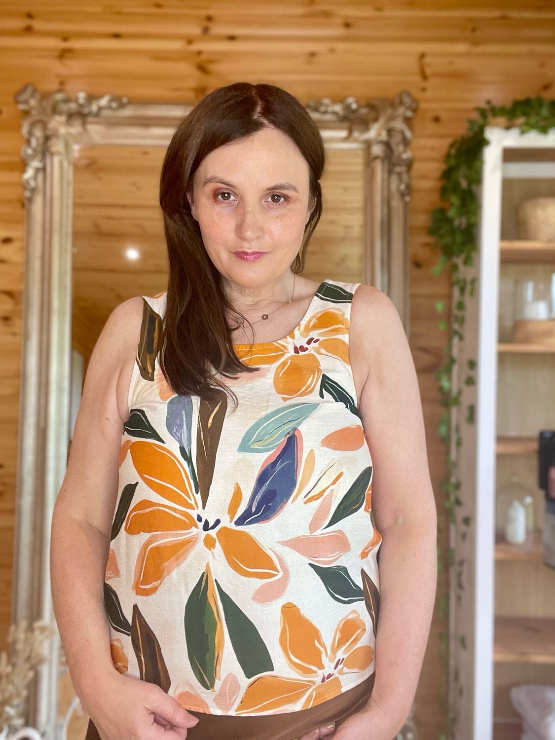 The Mila Floral Bow Back Top