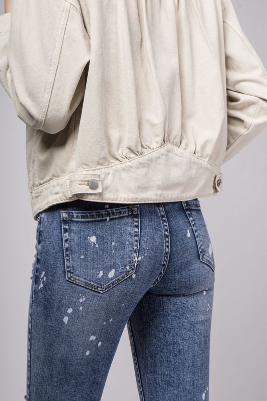 Toxik Denim Jacket In Beige