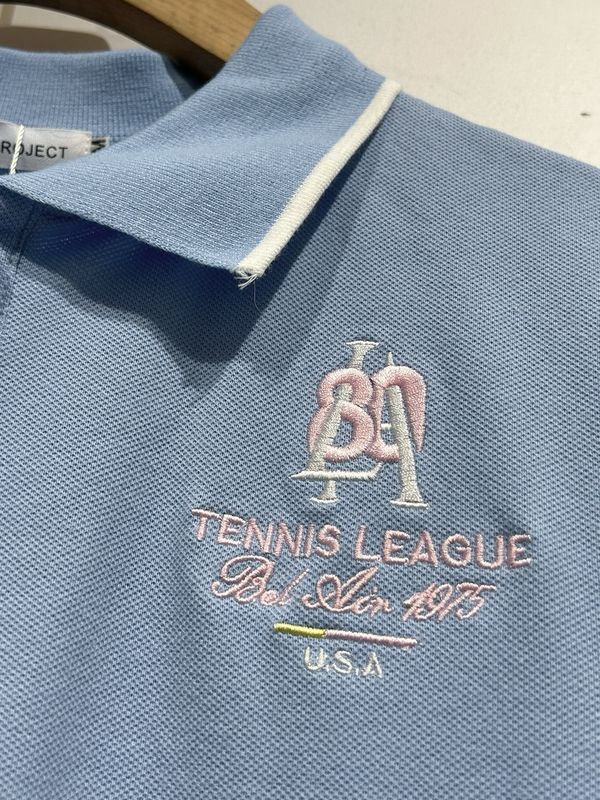 Polo Tee In Baby Blue