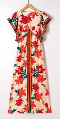 The Red Tiger Lily Maxi Dress