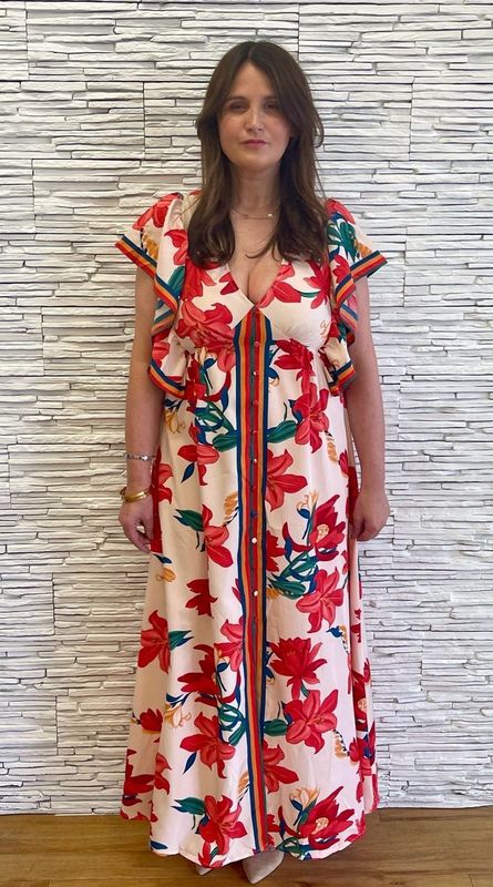 The Red Tiger Lily Maxi Dress