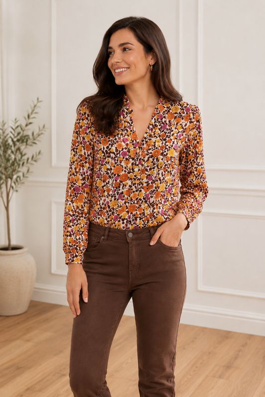 The Anetha Shirt In Brown