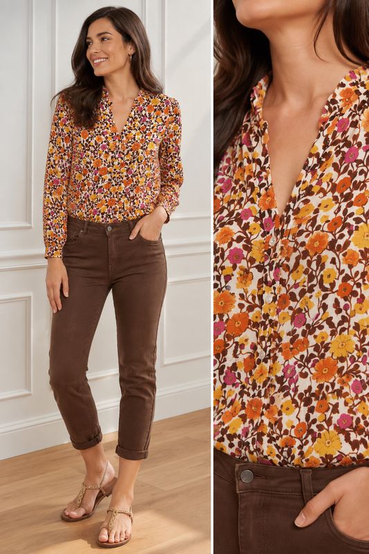 The Anetha Shirt In Brown