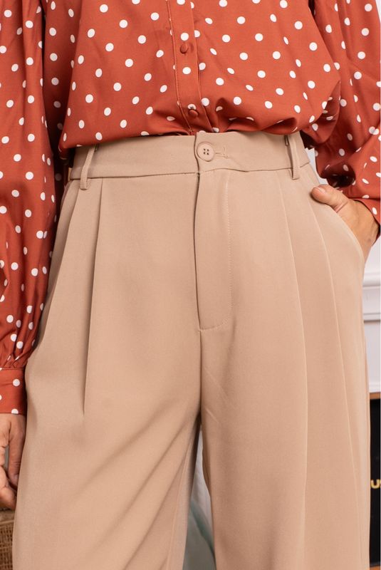 The Baker Wide Leg Pants In Camel