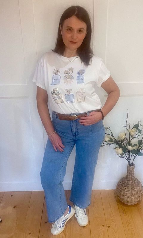 Rose Wide Leg  Crop Jeans In Light Wash