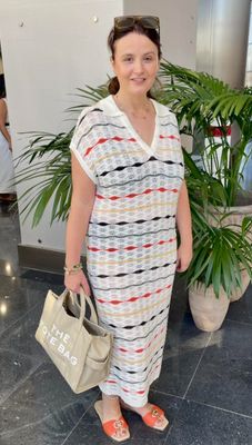 The Madison Crochet Dress In Multicolour