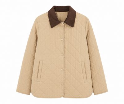 The Mari Quilted Jacket In Beige