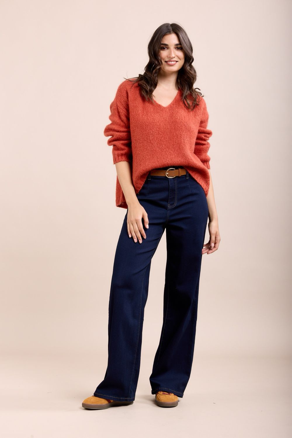 Toxik Belted Flare In Dark Indigo