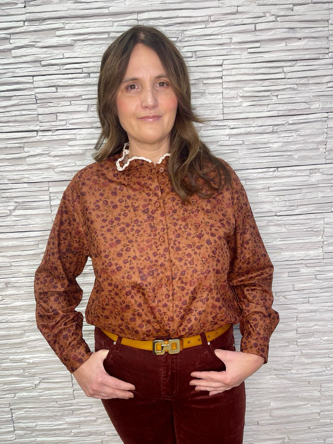 The Kate Printed Cord Blouse