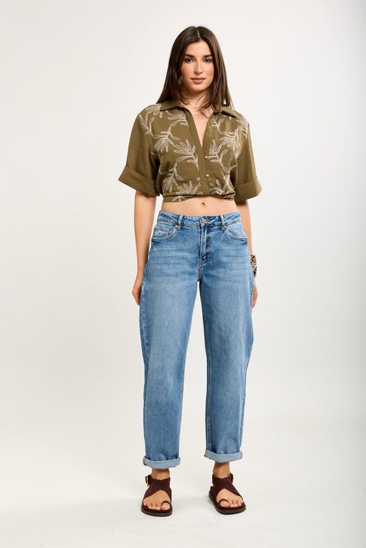 Toxik Mid Wash Barrel Jeans